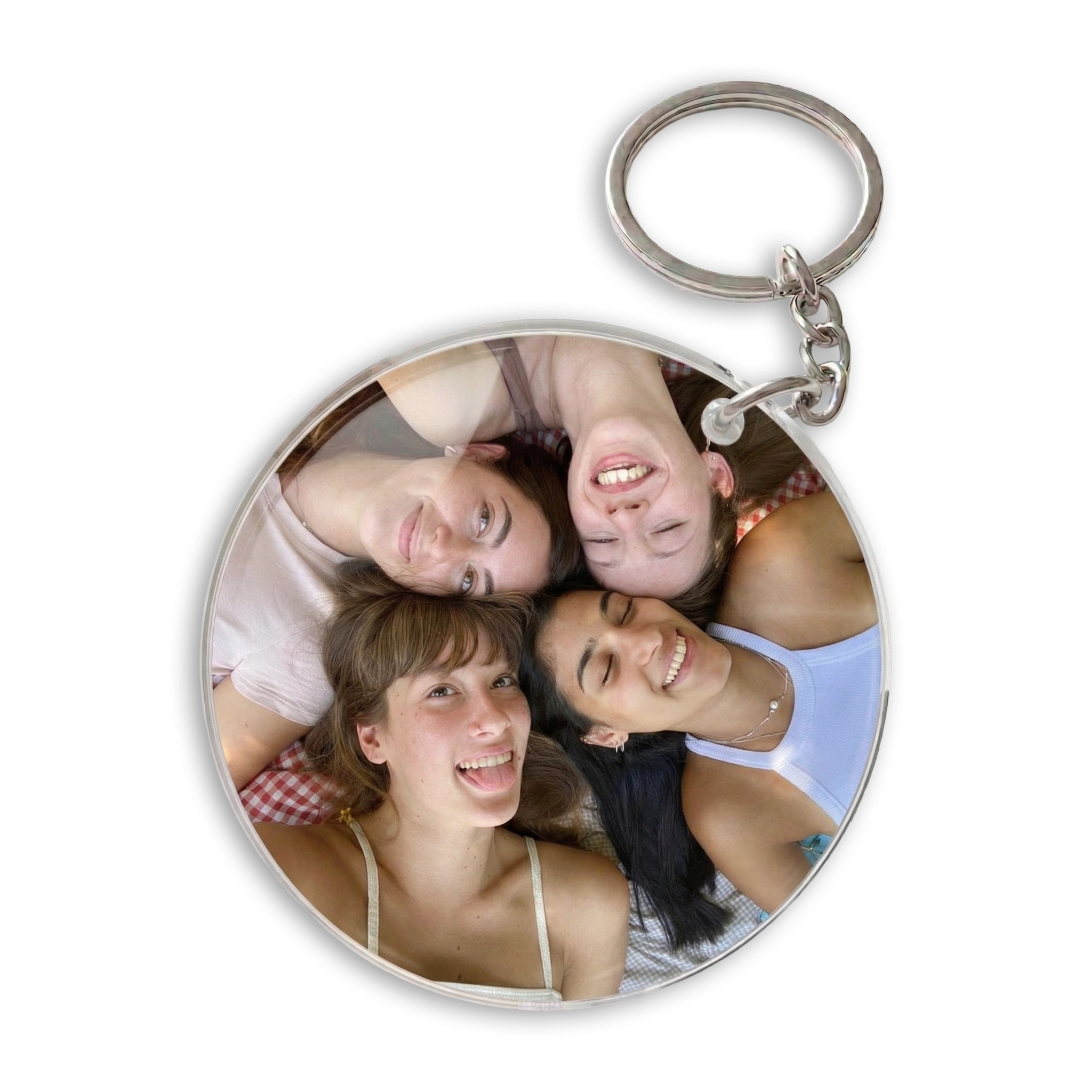 מחזיק מפתחות אקרילי עם תמונה בצורת עיגול