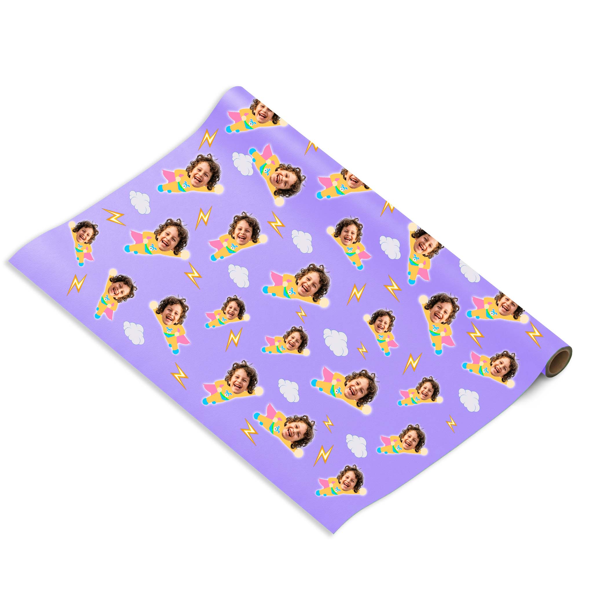 נייר עטיפה גיבורי על עם פרצוף