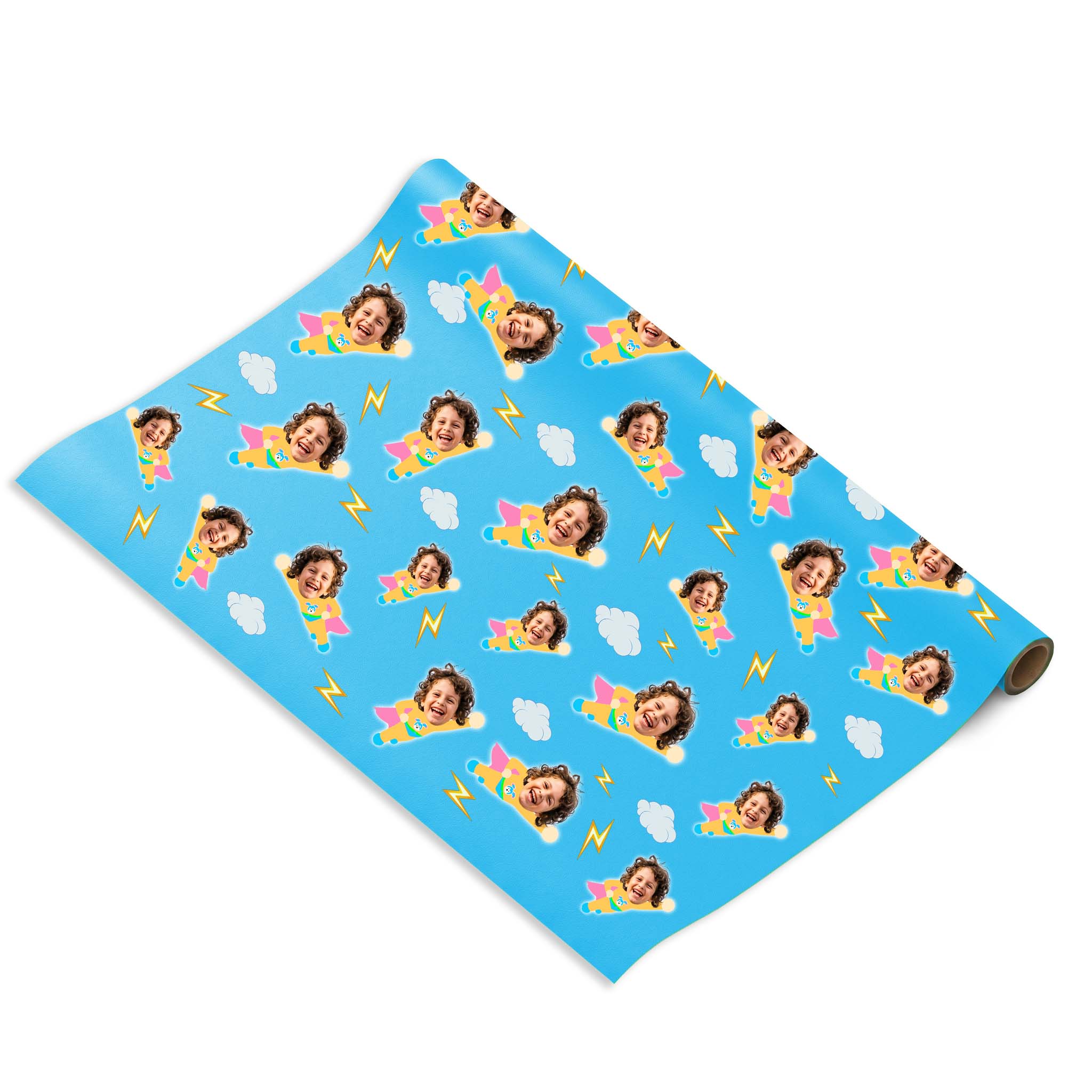 נייר עטיפה גיבורי על עם פרצוף