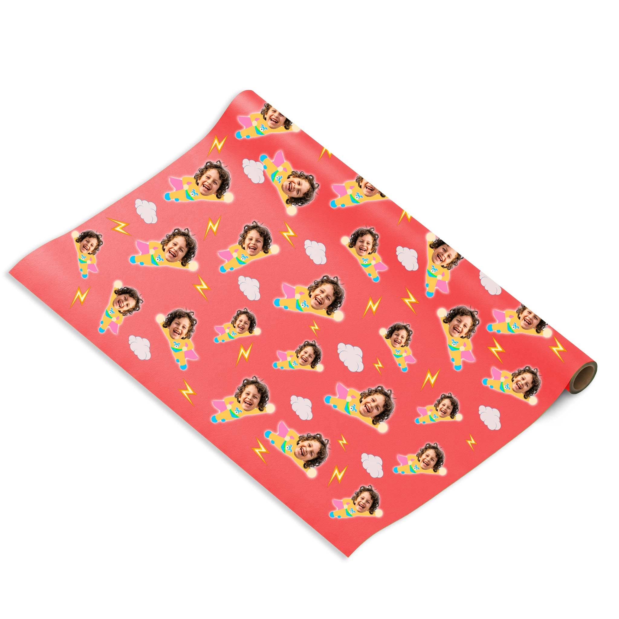 נייר עטיפה גיבורי על עם פרצוף