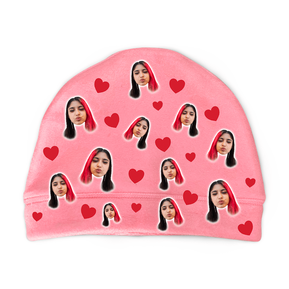 כובע לבבות - כובע בעיצוב אישי