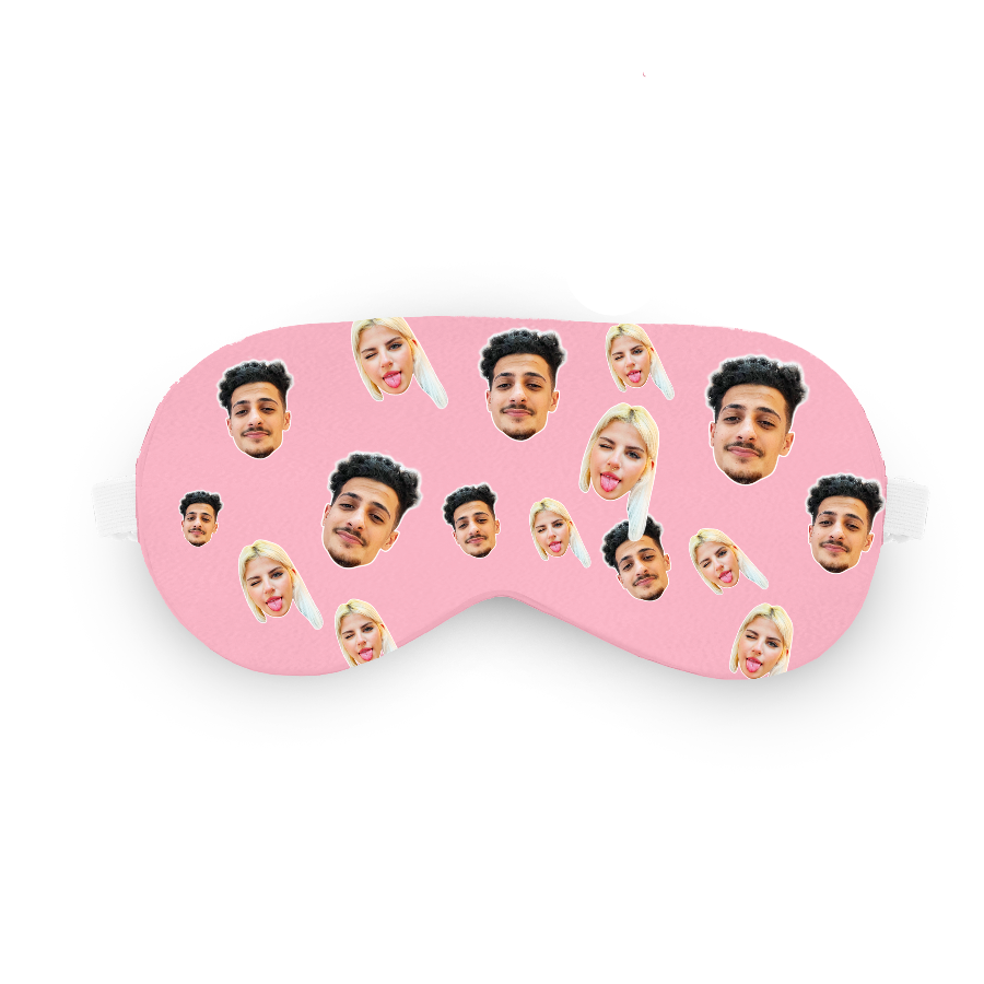 כיסוי עיניים עם תמונה אישית ופרצוף בעיצוב אישי - מתנה מצחיקה לשינה שוגיס