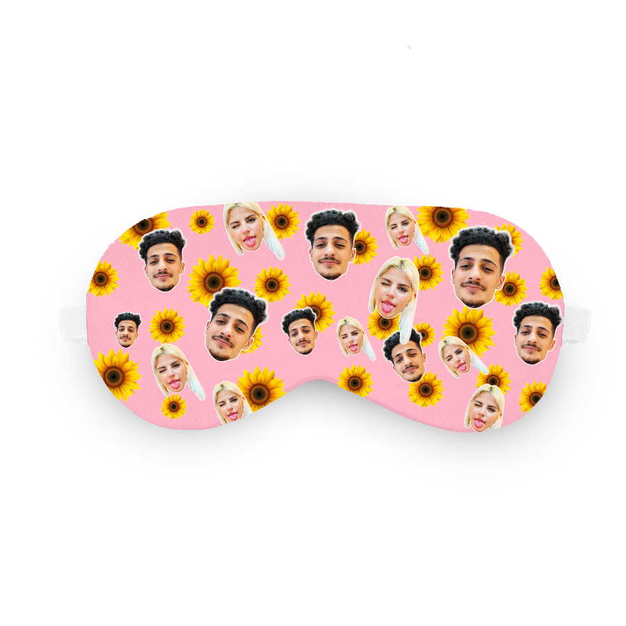 כיסוי עיניים סאנשיין עם פרצוף בעיצוב אישי - מתנה מצחיקה ומרעננת שוגיס