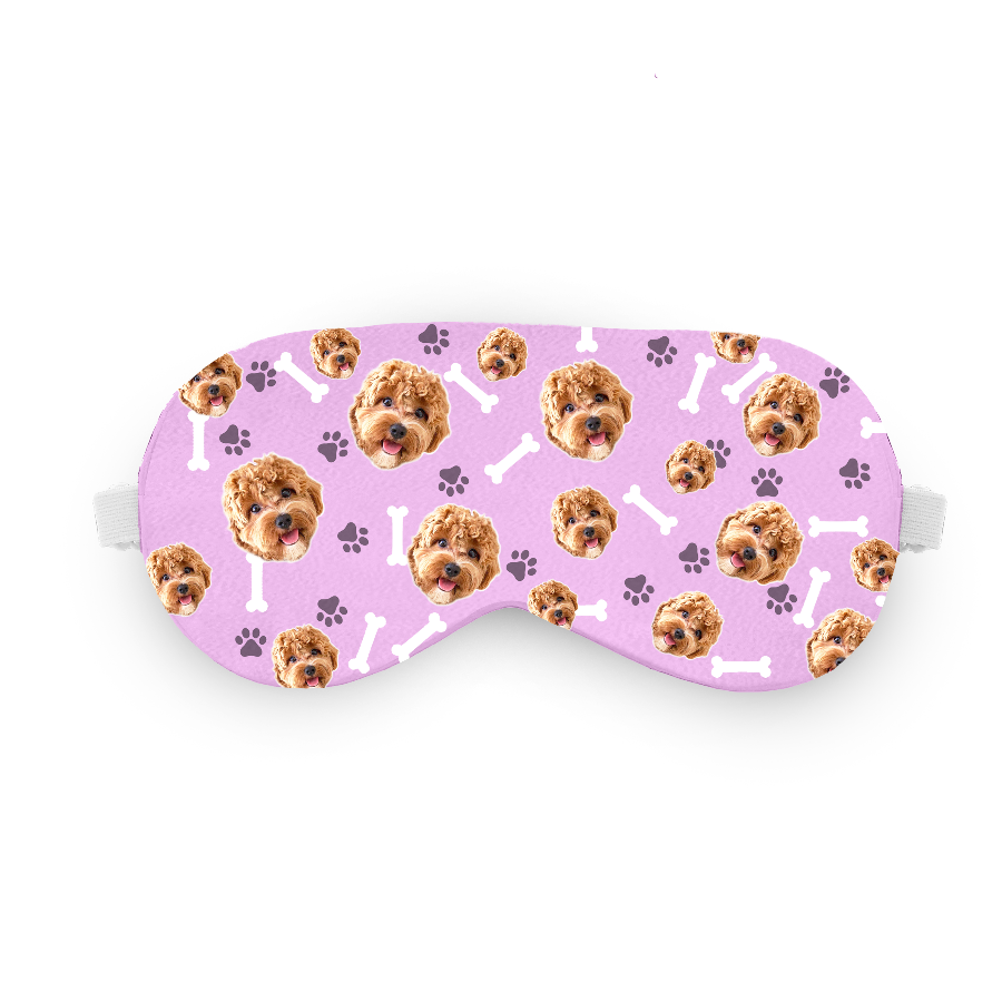 כיסוי עיניים עם תמונה של כלב בעיצוב אישי - מתנה לאוהבי חיות שוגיס