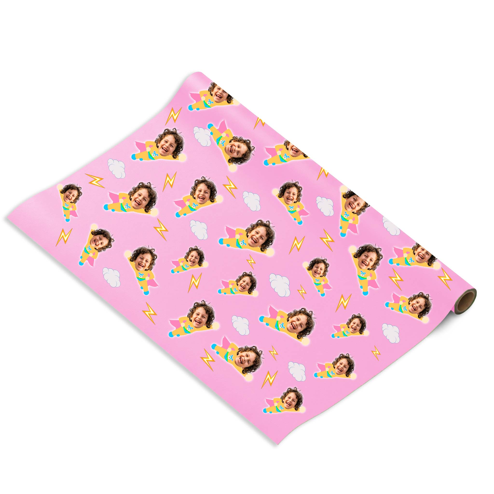 נייר עטיפה גיבורי על עם פרצוף