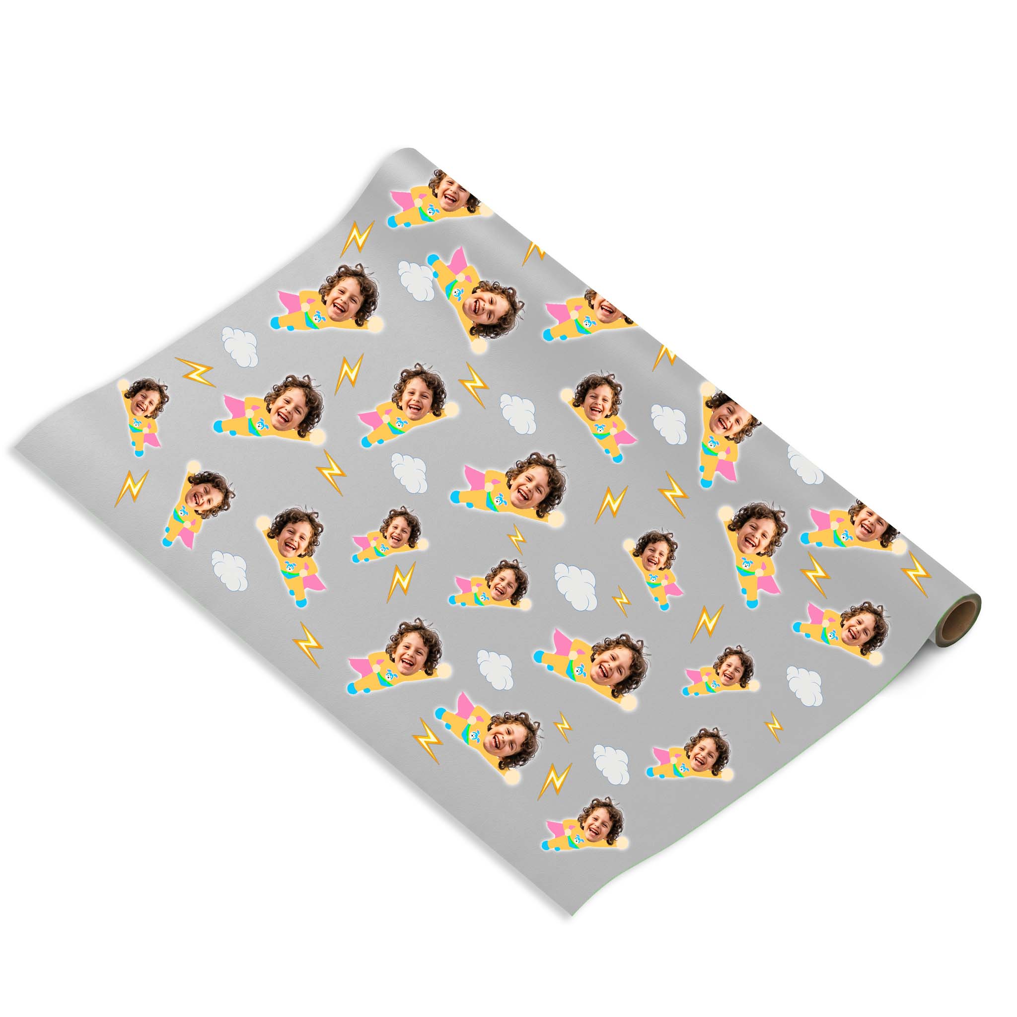 נייר עטיפה גיבורי על עם פרצוף