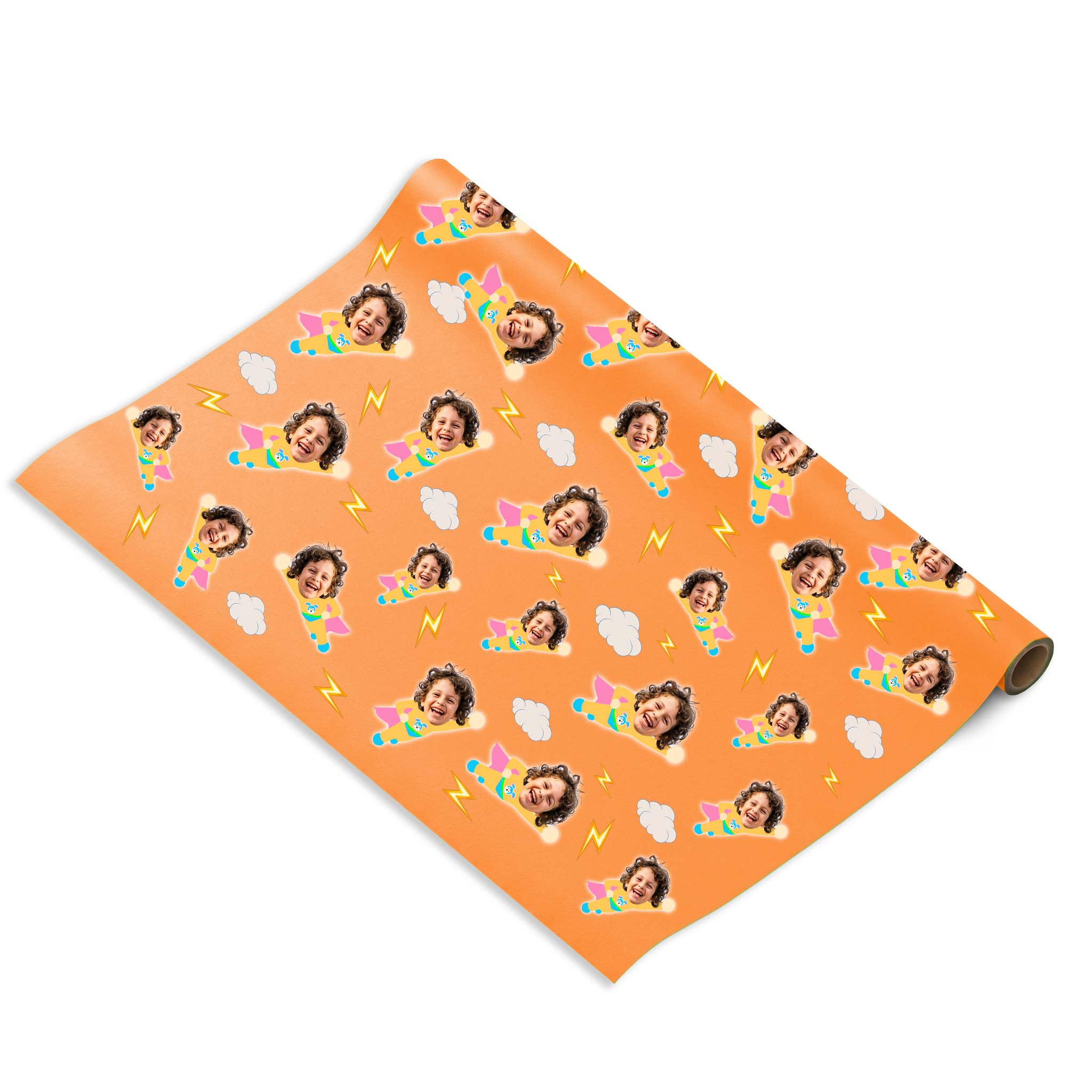 נייר עטיפה גיבורי על עם פרצוף