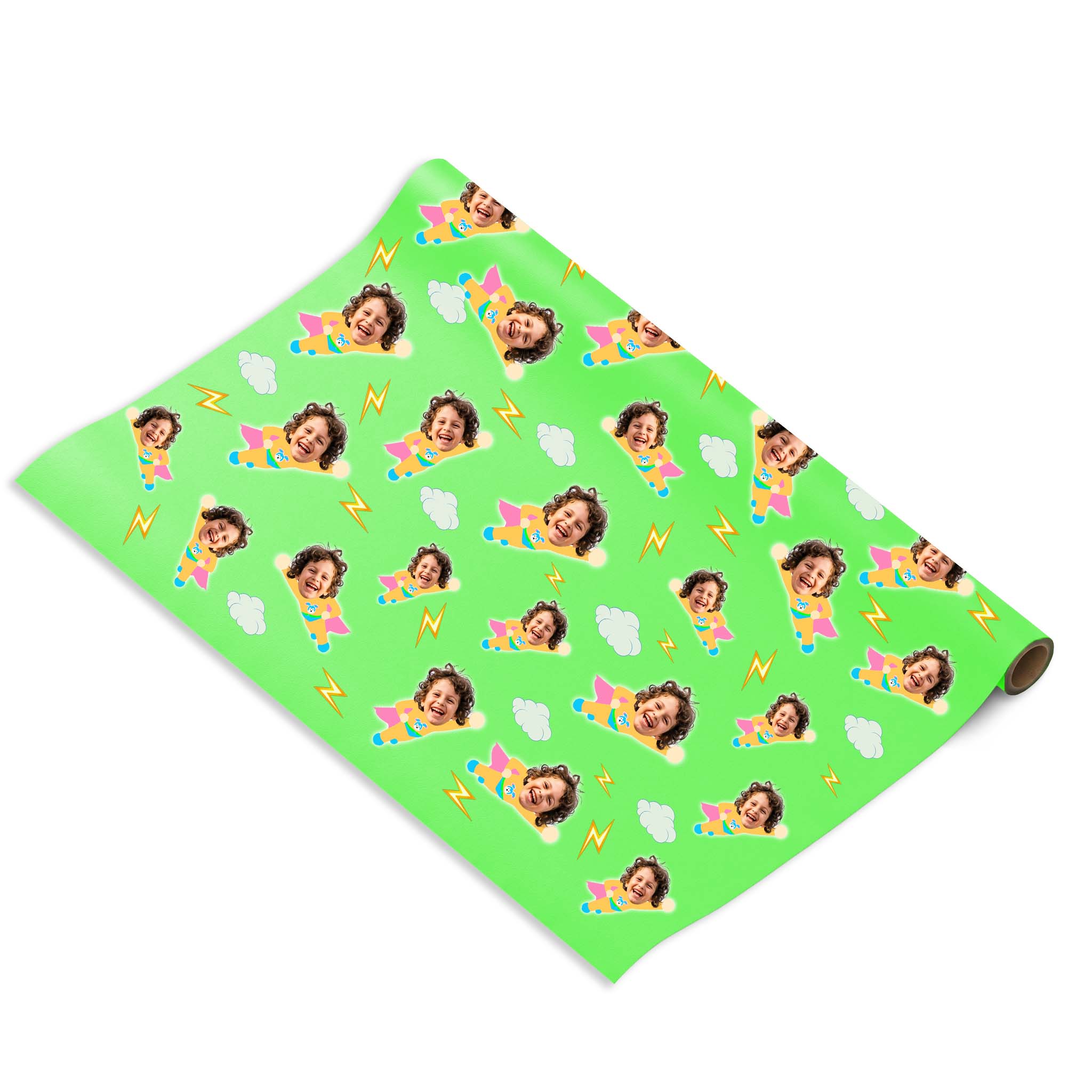 נייר עטיפה גיבורי על עם פרצוף