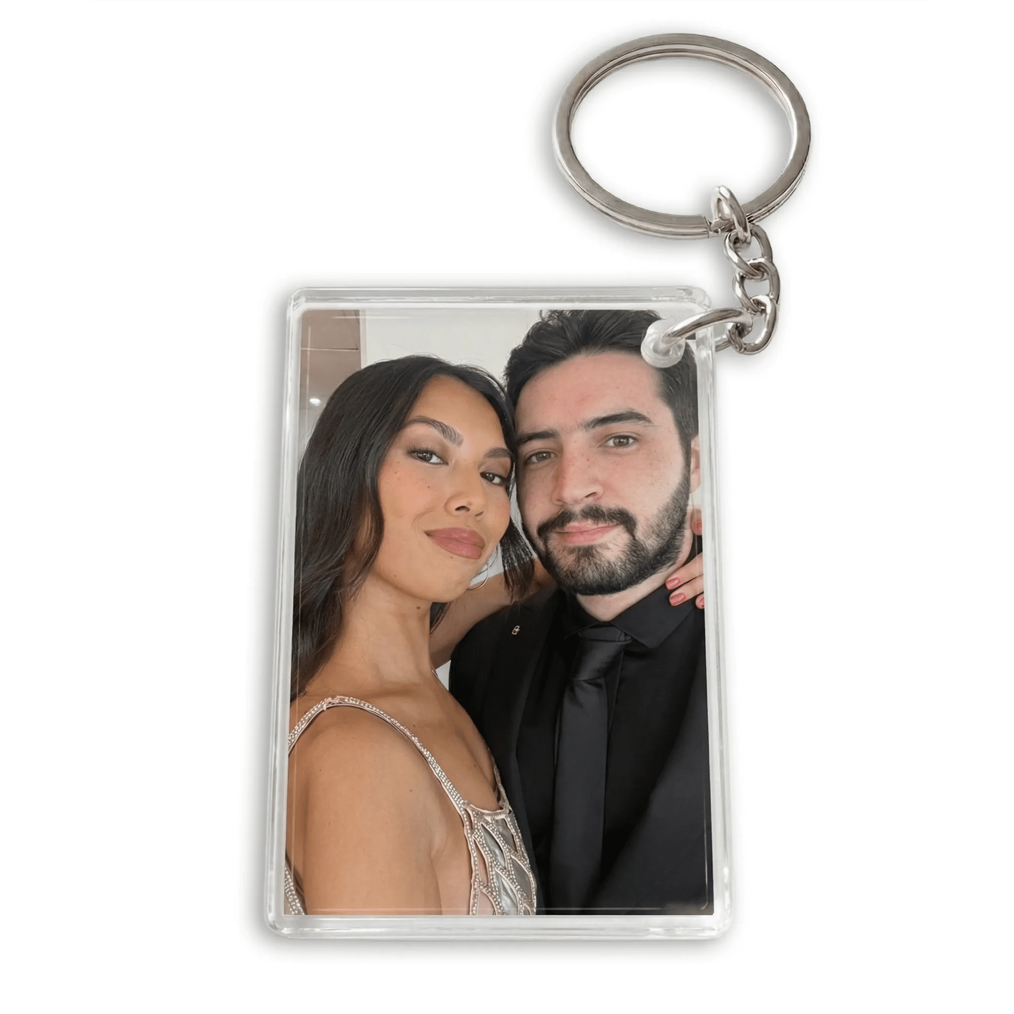 מחזיק מפתחות אקריל מלבני עם תמונה