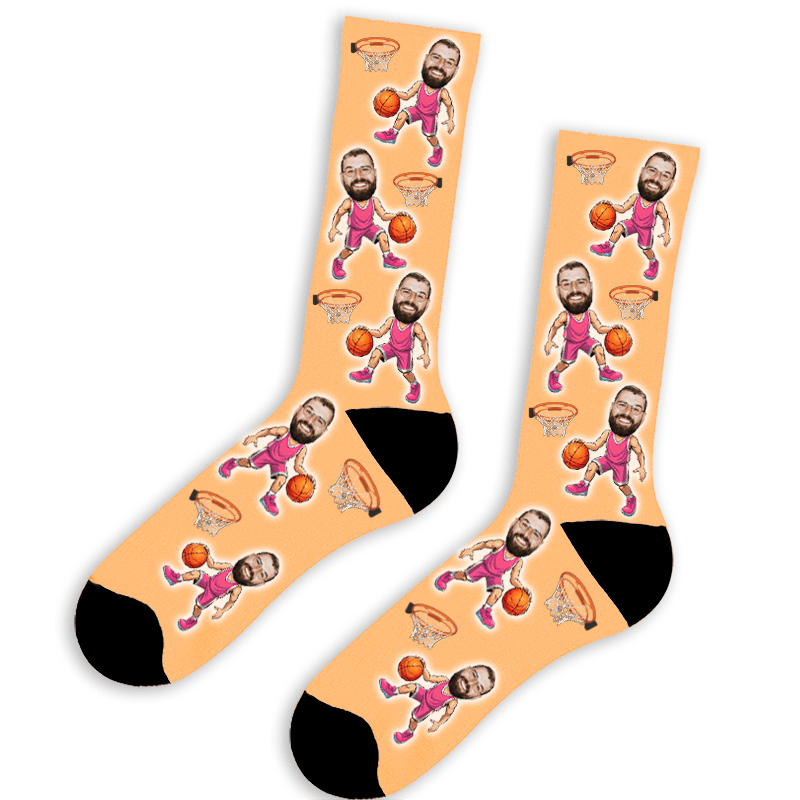 גרבי כדורסלן 🏀 - גרביים מודפסות בעיצוב אישי