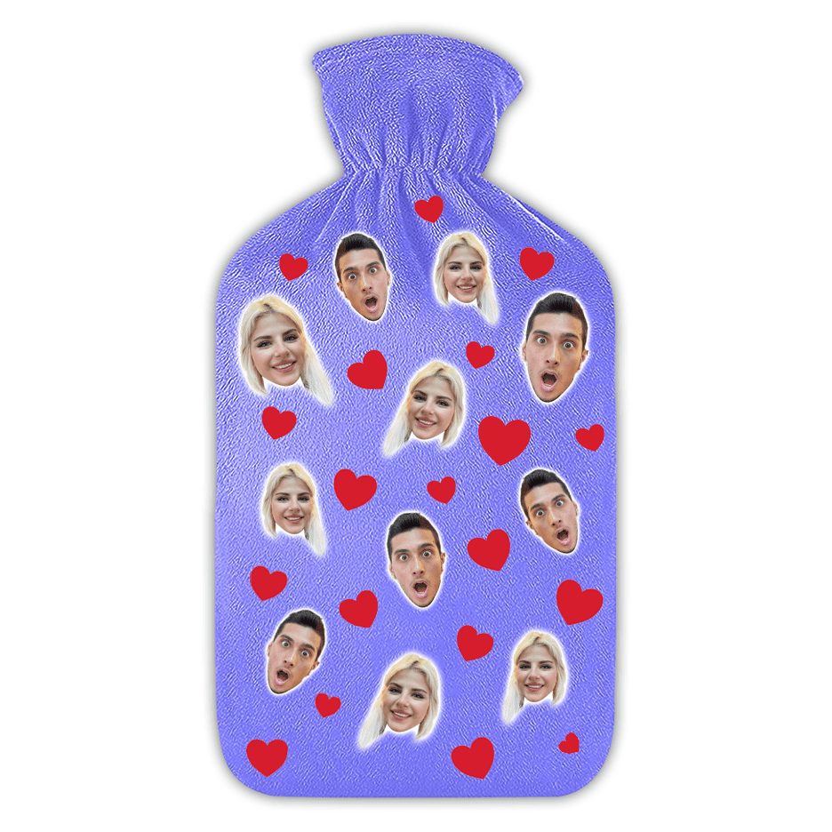 בקבוק מים חמים לבבות - בקבוק מים תרמי