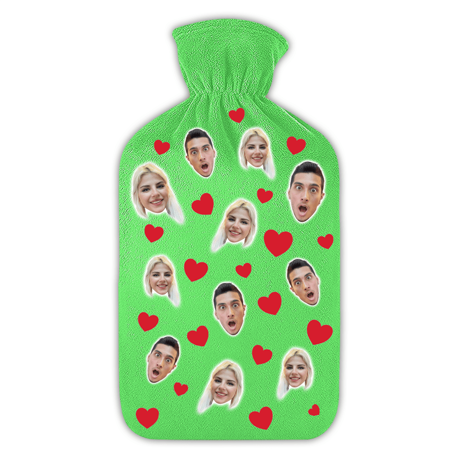 בקבוק מים חמים לבבות | שוגיס - בקבוק ממותג