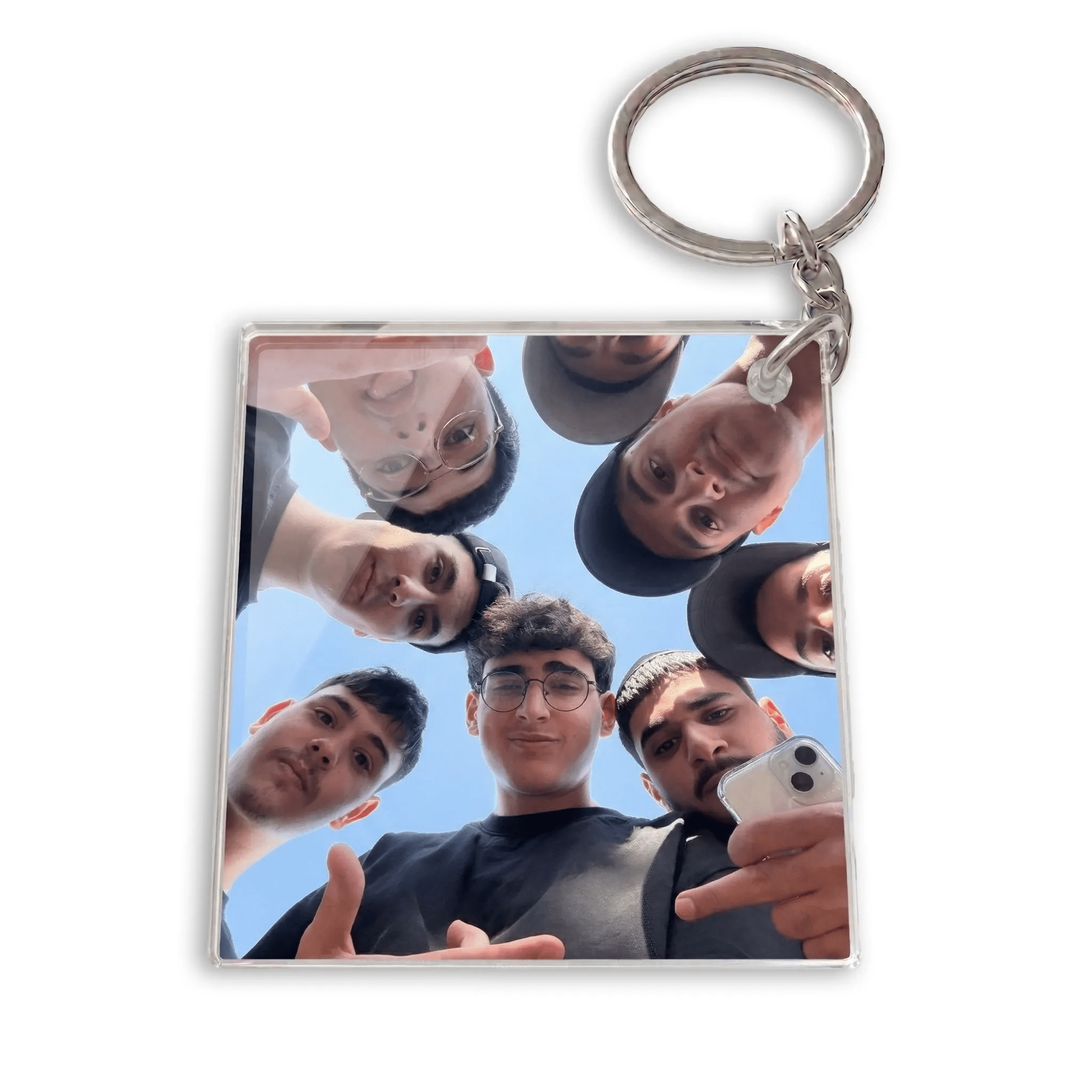 מחזיק מפתחות אקריל ריבוע עם תמונה