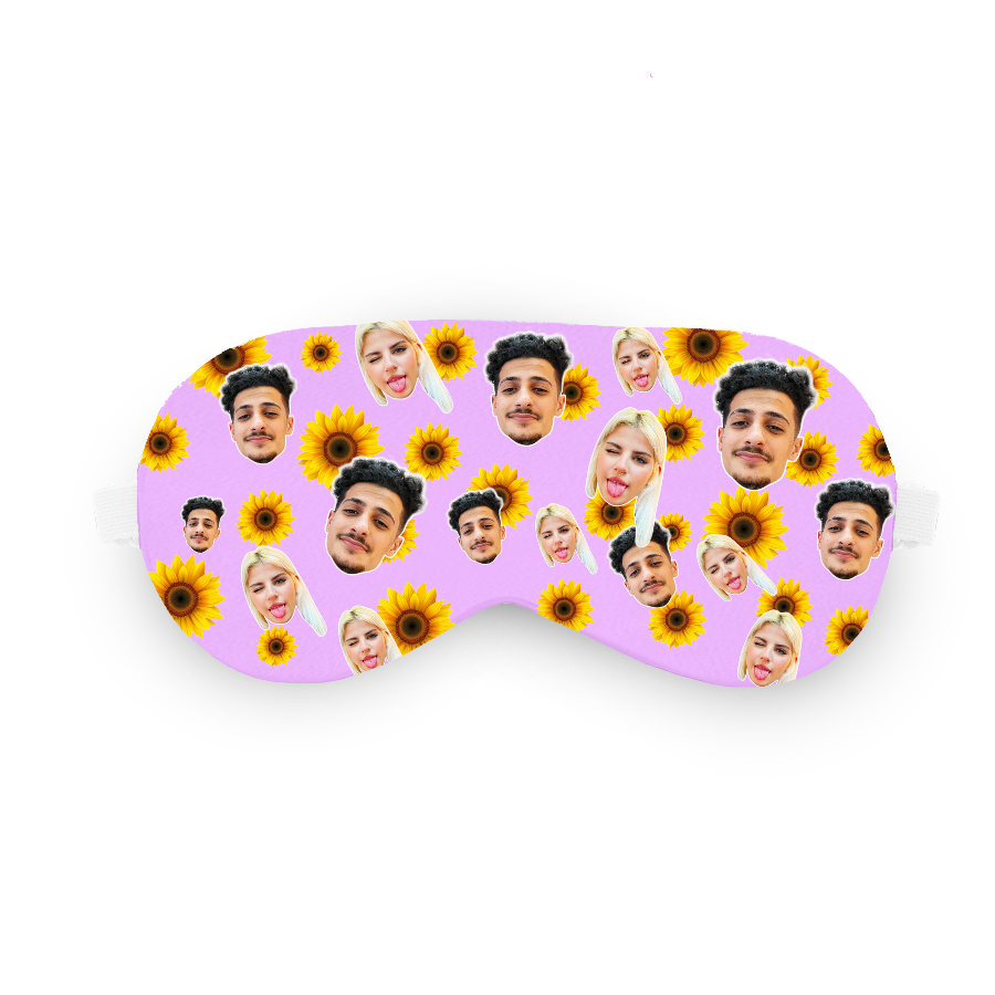 כיסוי עיניים סאנשיין עם פרצוף בעיצוב אישי - מתנה מצחיקה ומרעננת שוגיס