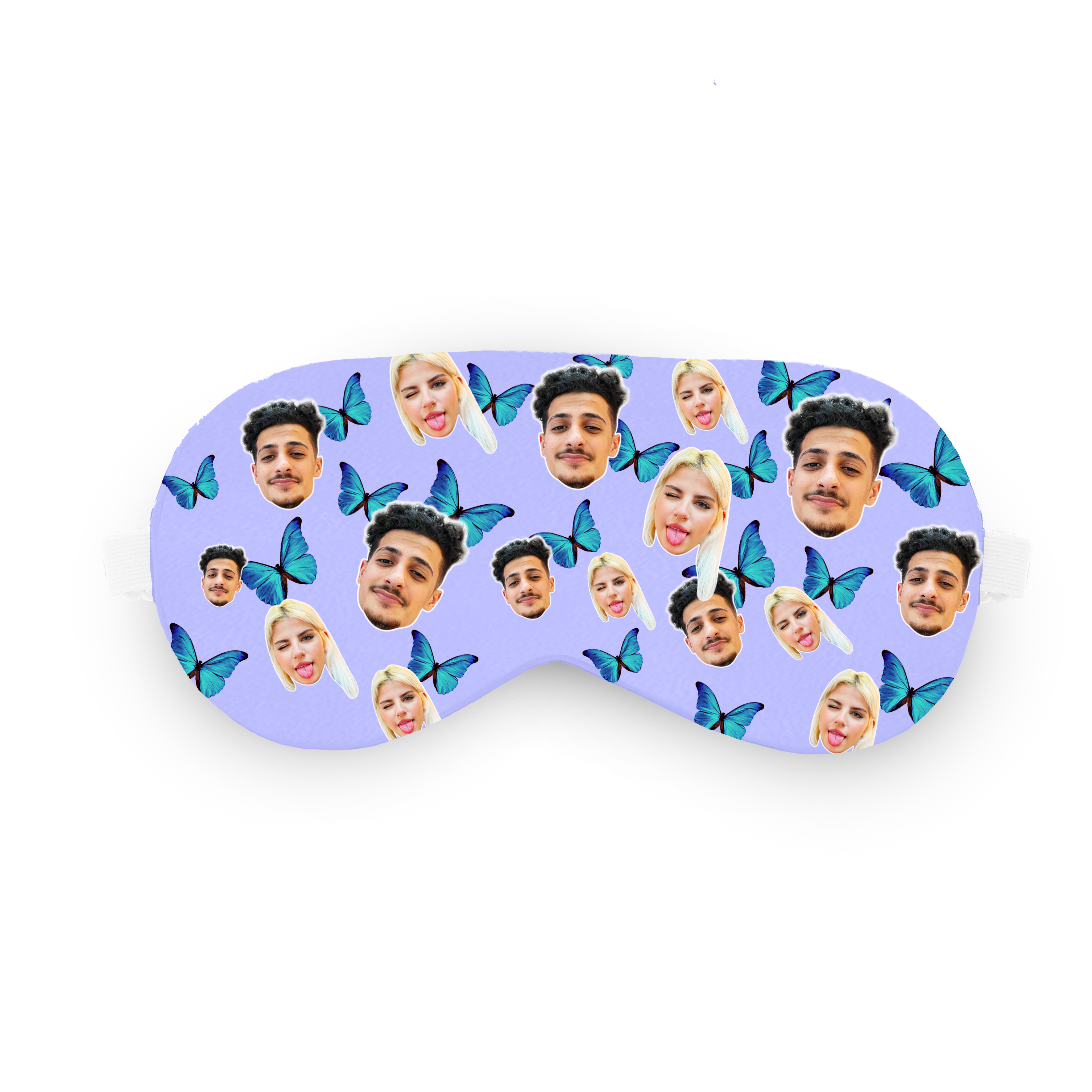 כיסוי עיניים עם פרפרים – כיסוי עיניים עם תמונה ופרצוף בעיצוב אישי