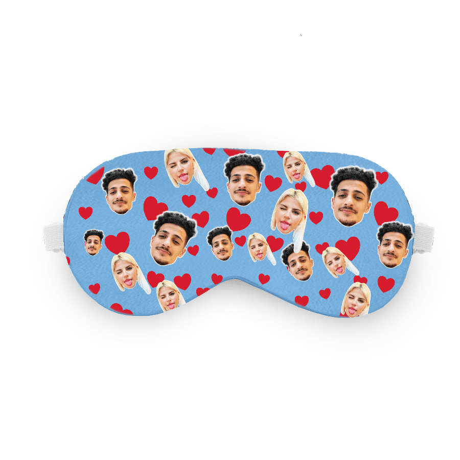 כיסוי עיניים עם לבבות - תמונה אמיתית של המוצר