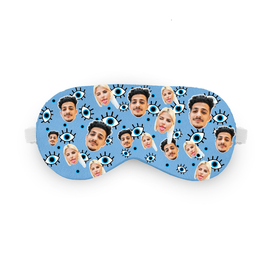כיסוי עיניים טפו טפו טפו – כיסוי עיניים עם תמונה ופרצוף בעיצוב אישי | שוגיס - מסכת שינה ממותגת