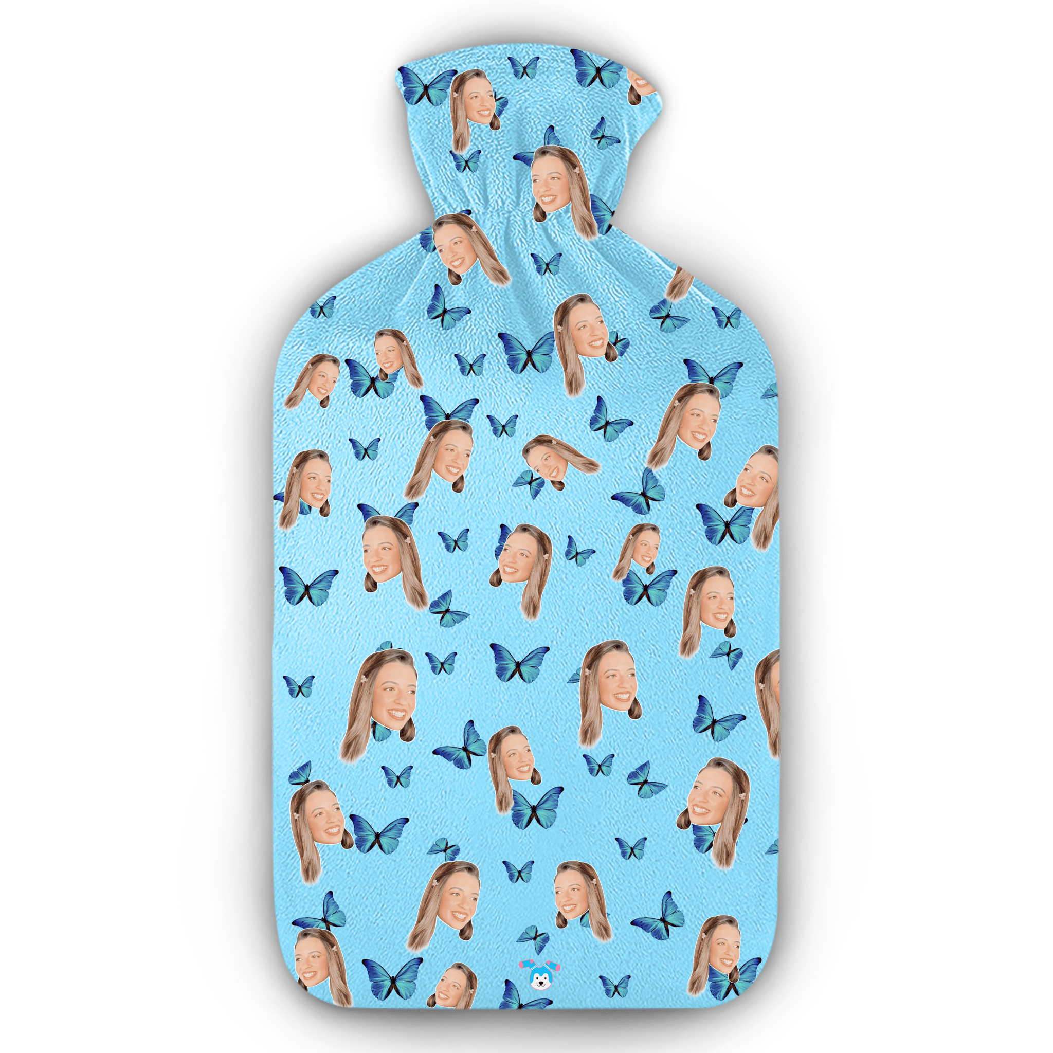 בקבוק מים חמים פרפרים - בקבוק מים בעיצוב אישי