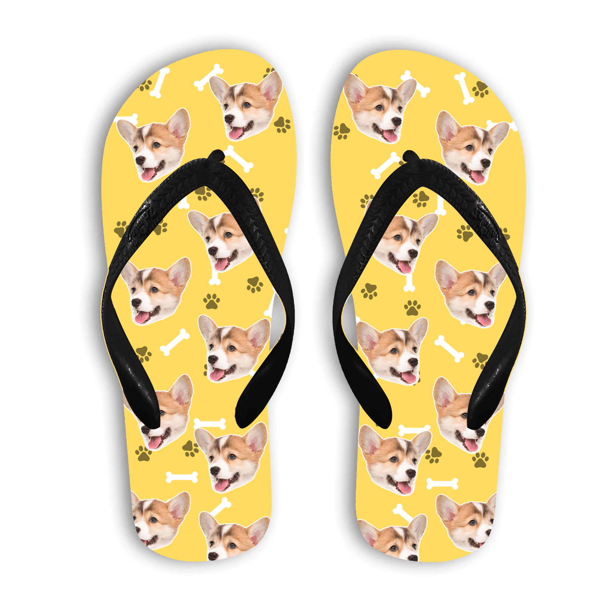 הכלב שלי על כפכפים | שוגיס - כפכפים מותאמים אישית