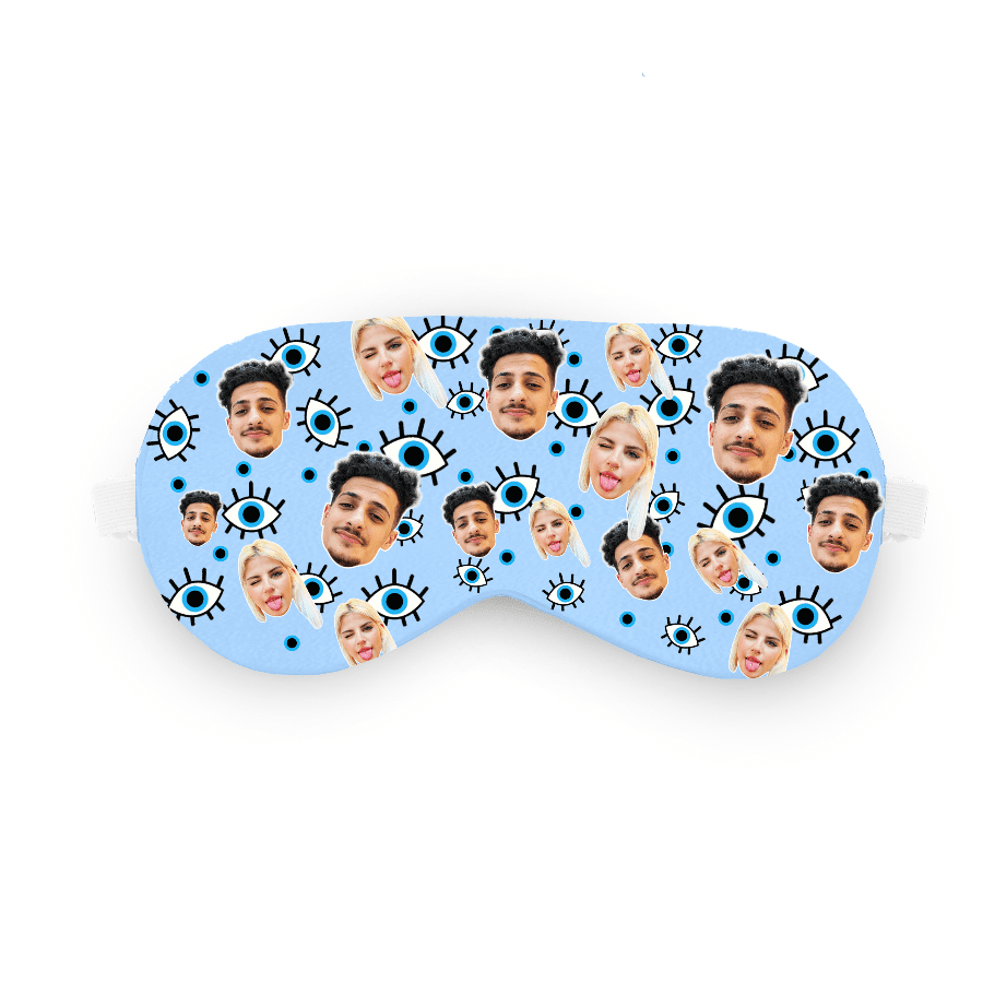 כיסוי עיניים טפו טפו טפו – כיסוי עיניים עם תמונה ופרצוף בעיצוב אישי | שוגיס - מסכת שינה ממותגת