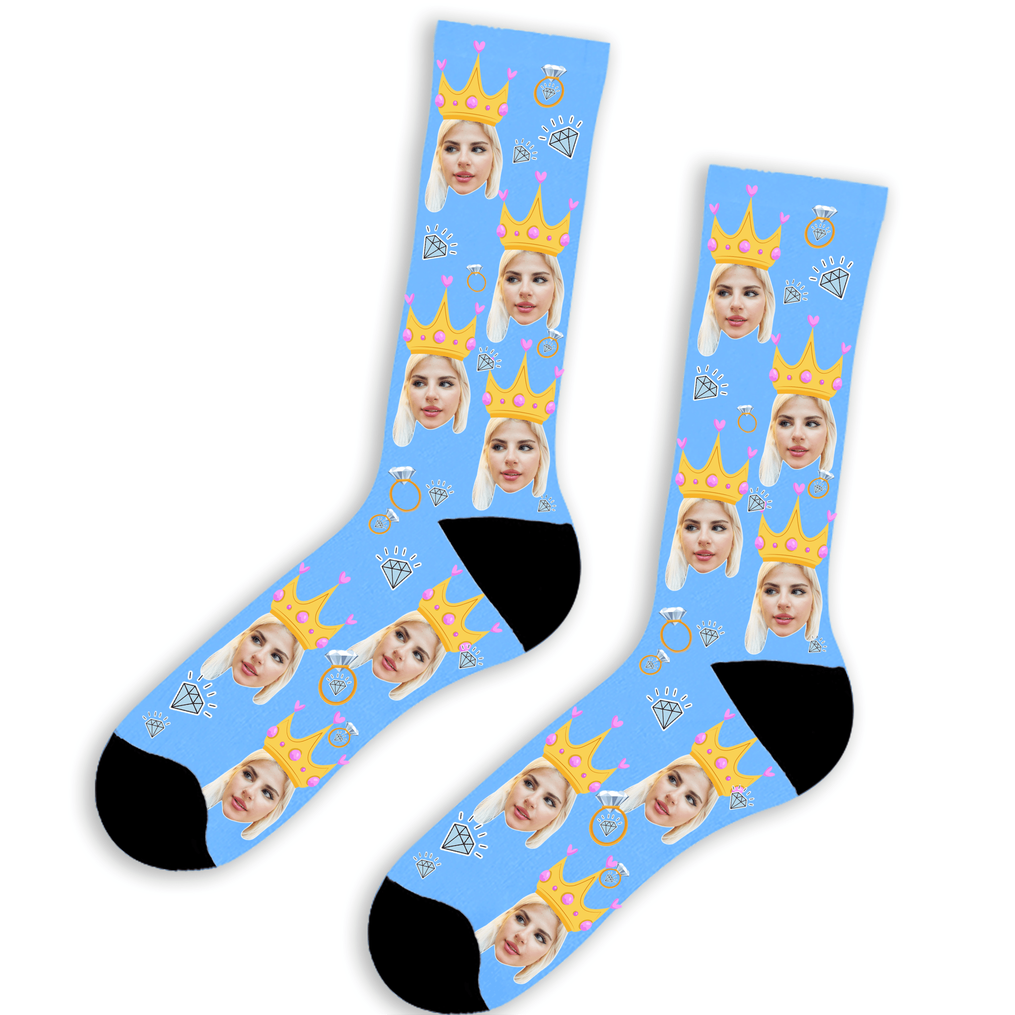 גרביים לנסיכה - גרביים מודפסות בעיצוב אישי