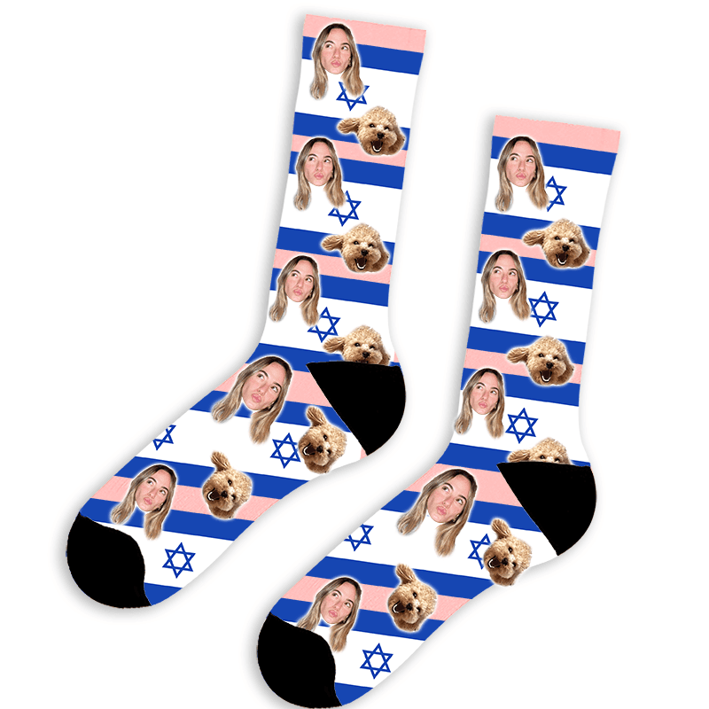 גרביים עם פרצוף - שוגיס פטריוט - גרביים מודפסות בעיצוב אישי