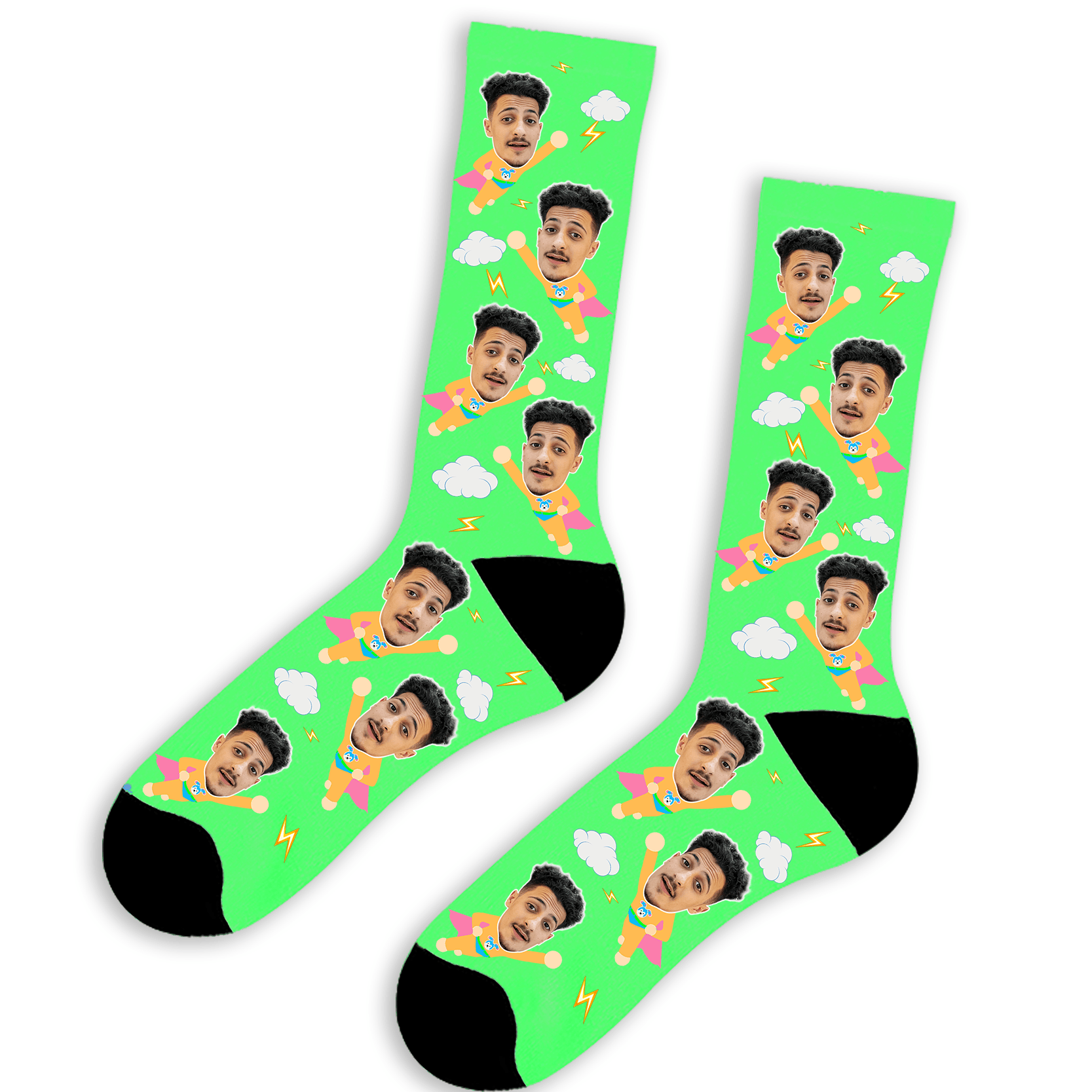 גרביים לגיבור העל - גרביים מודפסות בעיצוב אישי