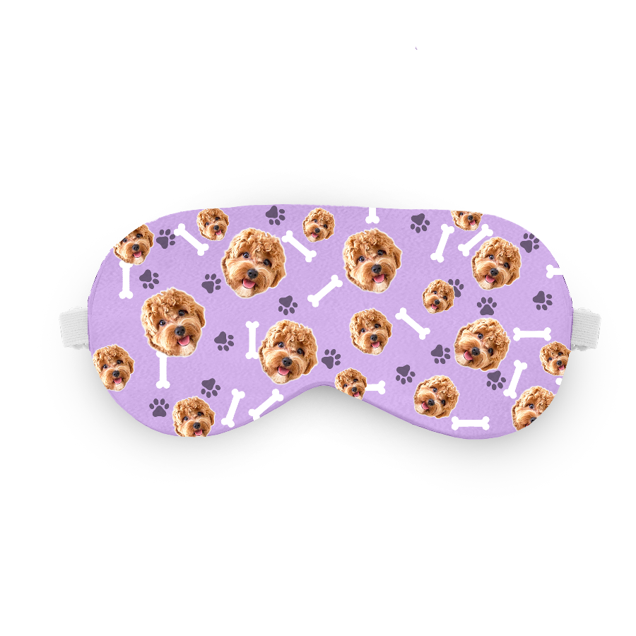 כיסוי עיניים עם תמונה של כלב בעיצוב אישי - מתנה לאוהבי חיות שוגיס