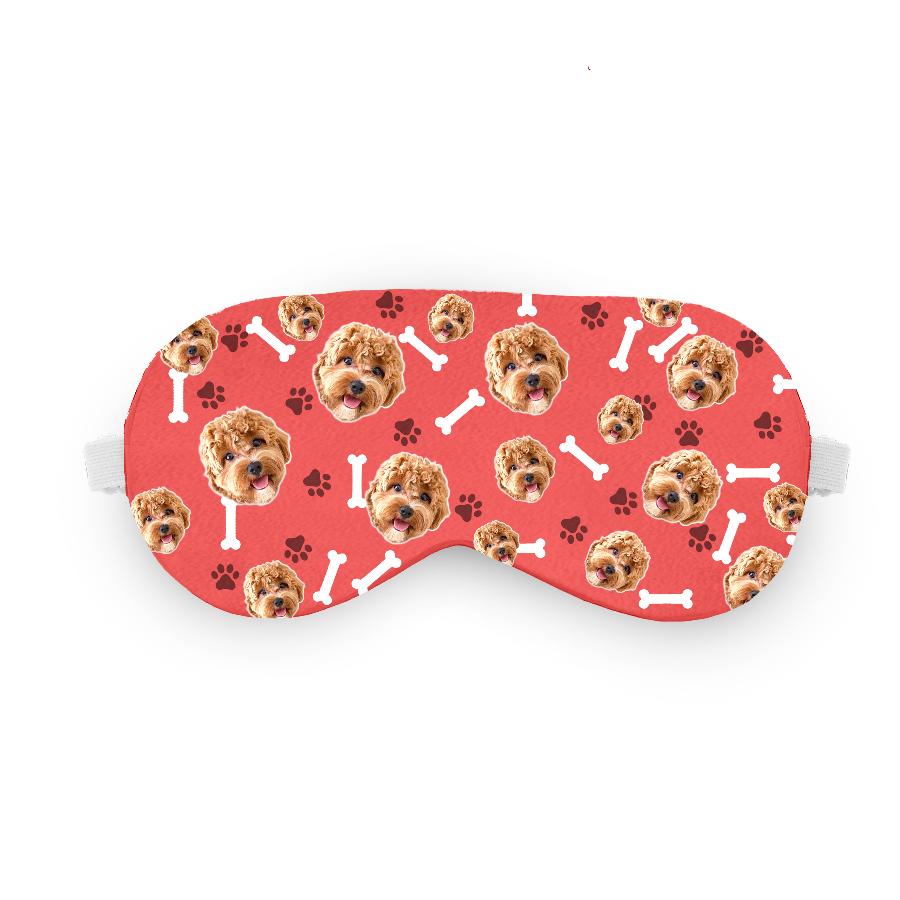 כיסוי עיניים עם תמונה של כלב בעיצוב אישי - מתנה לאוהבי חיות שוגיס