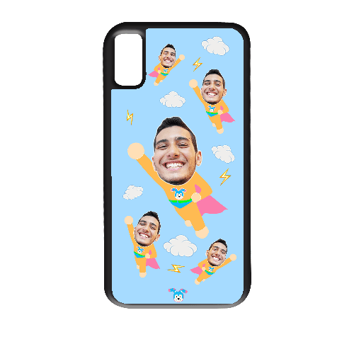 מגן לטלפון בעיצוב אישי גיבור על (Superhero) – עם פרצוף או תמונה - מגן לאייפון בעיצוב אישי